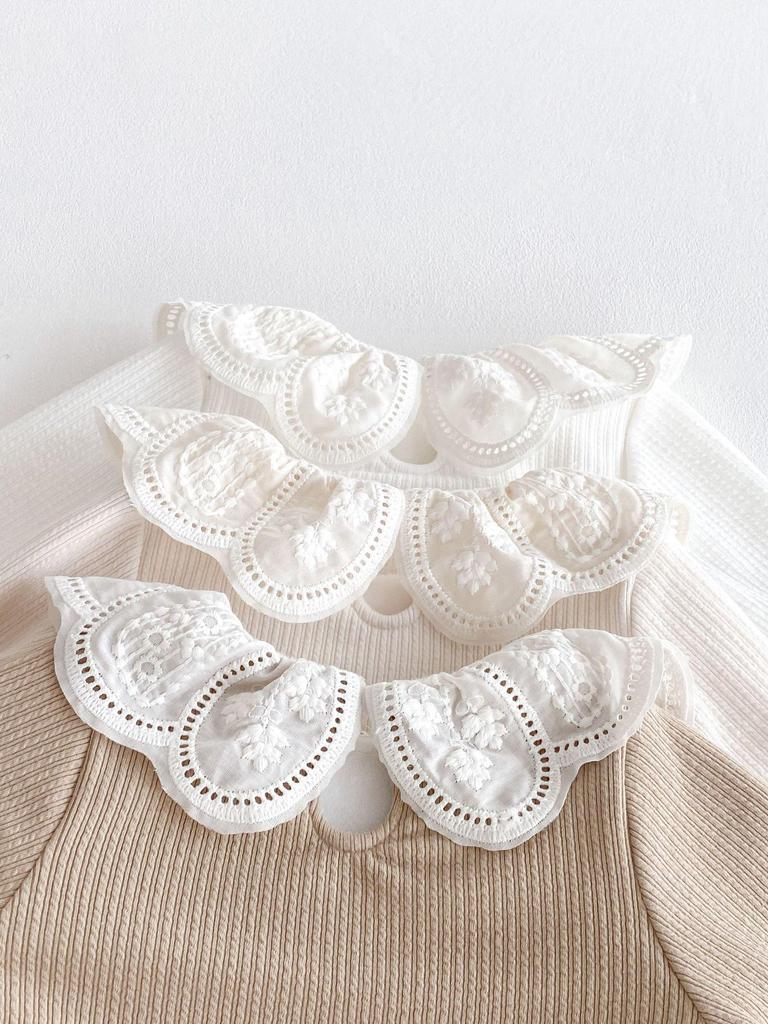 2024 Autumn Infant & Toddler Girls Lotus Collar Flower Print Long Sleeve Tops (0-2 Yrs)