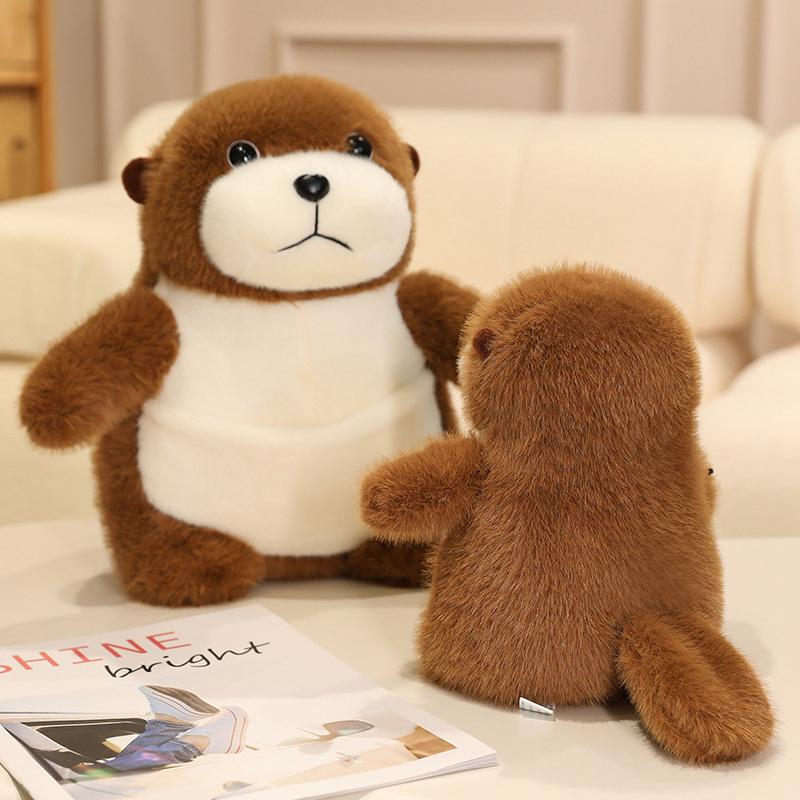 Cute Simulated Sea Otter Doll Plush Toy Cute Beaver Doll Children's Sleeping Pillow Gift Rag Doll