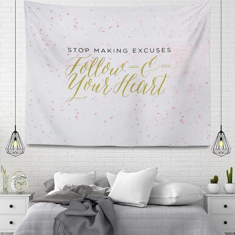 Office Living Room Tapestry Simple Line Geometric Pattern Hanging Cloth Home Wall Decoration Tapestry