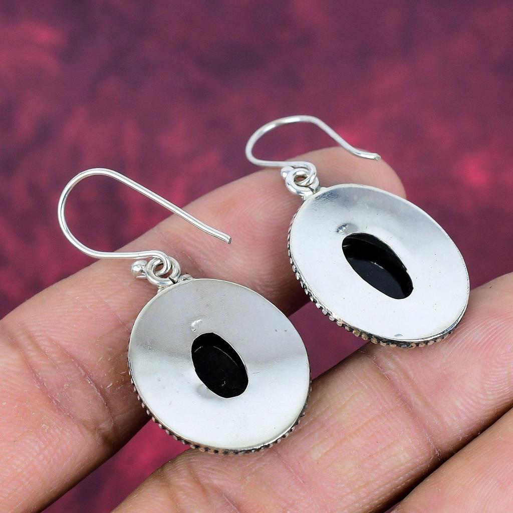 Blue Triplet Opal Earrings Gemstone Jewelry, 925 Solid Sterling Silver Handmade Earrings, Latest Design Jewelry