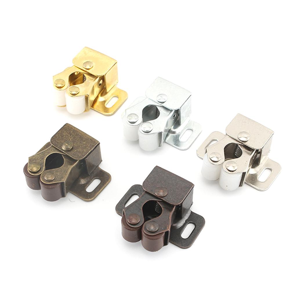 10 Pack Double Roller Catch Cabinet Latches for Cupboard Closet Door, Home Furniture Door Double Roller Catches