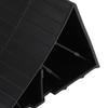2PCS Black Wheel Chocks with Mounting Bracket HDPE Anti Slip RV Tire Blocks for Boat Trailers Truck