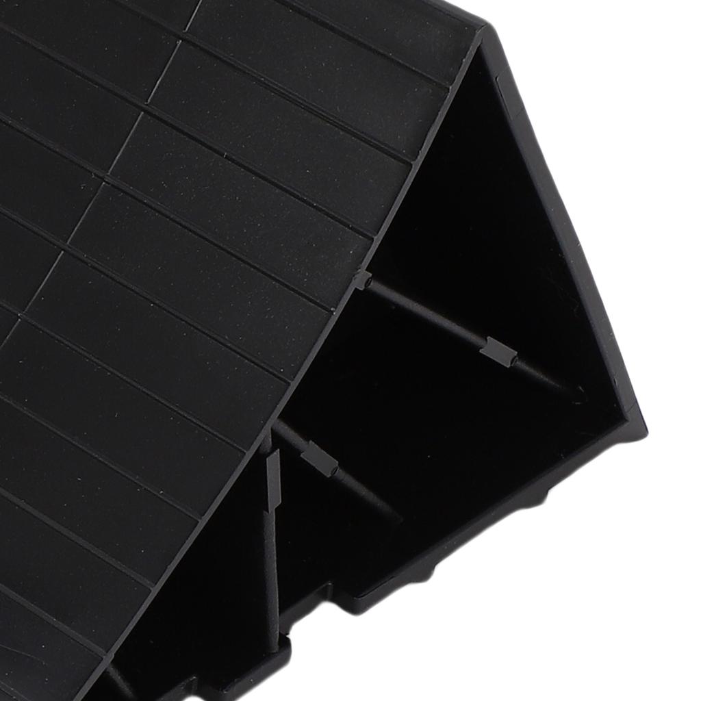 2PCS Black Wheel Chocks with Mounting Bracket HDPE Anti Slip RV Tire Blocks for Boat Trailers Truck