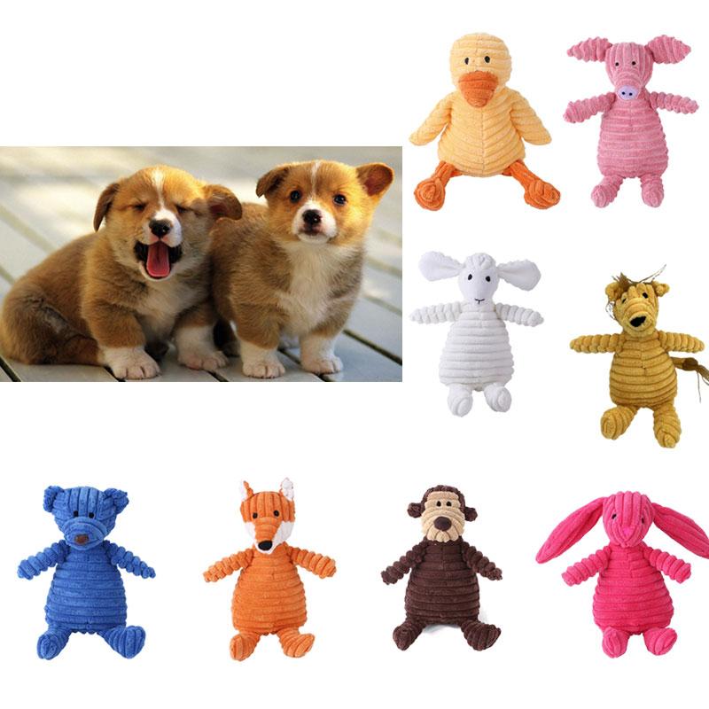 Dog Play Corduroy Plush Doll Tooth Grinding Tool Soundmaking Toys Shape Animal