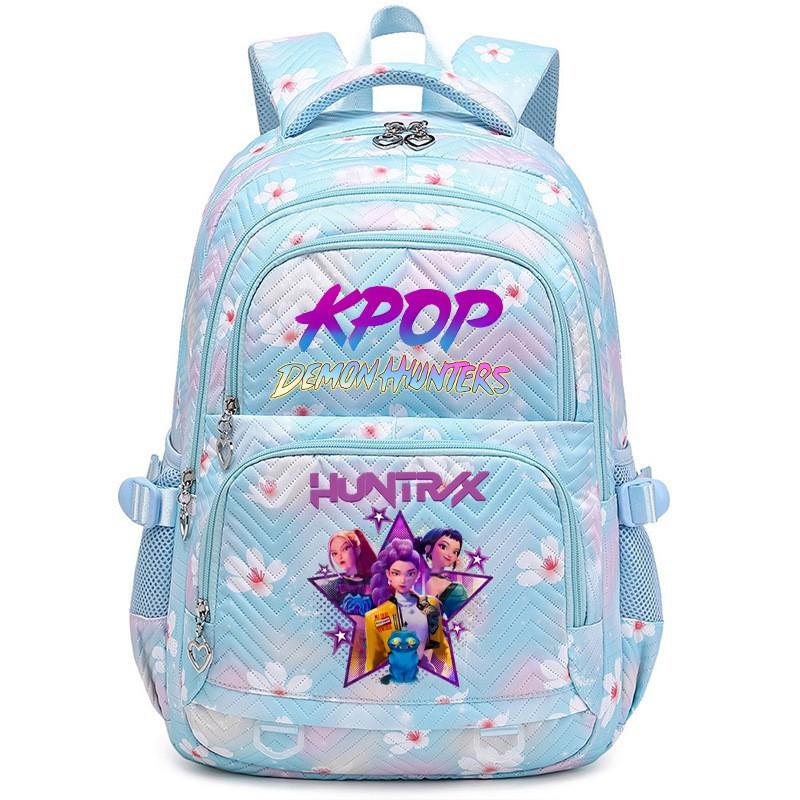 Anime-Druck Stilvoller Unisex-Schulrucksack für Teenager Nylon Wasserdicht 13-Zoll Laptopfach 20-35L Fassungsvermögen