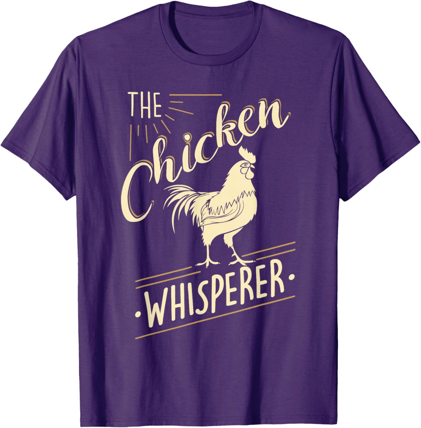 

Chicken Whisperer Funny Rooster Lover Graphic TShirt Soft Cotton Mens Tee 4XL