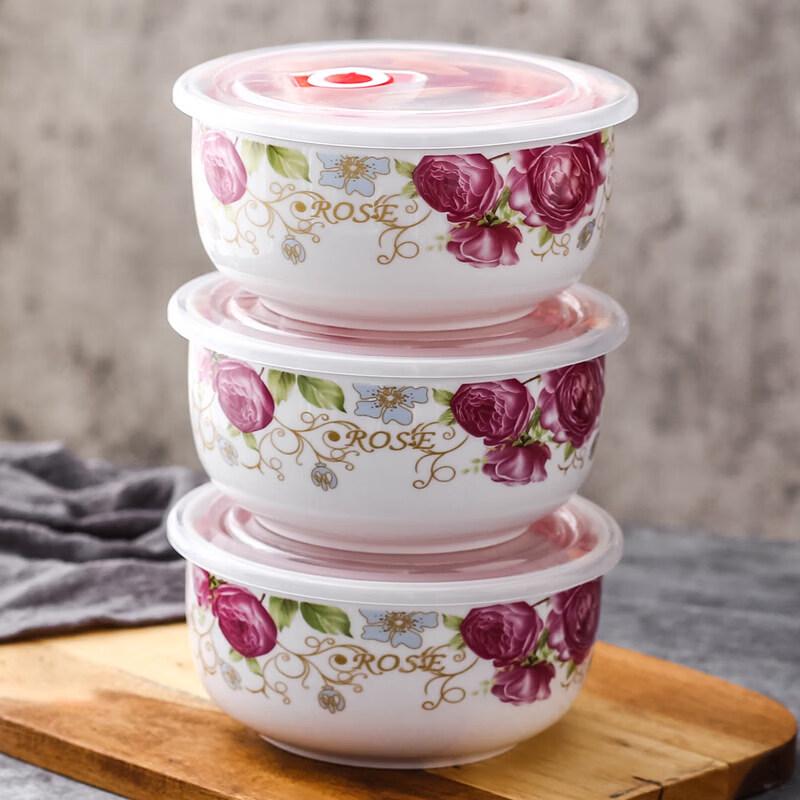Qiwai Microwave Ceramic Food Storage Bowl Set