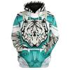 Men's 3D Robot Print Hoodie Red/Blue Cartoon Streetwear Sweatshirt Cotton Blend Pullover for Teen Boys