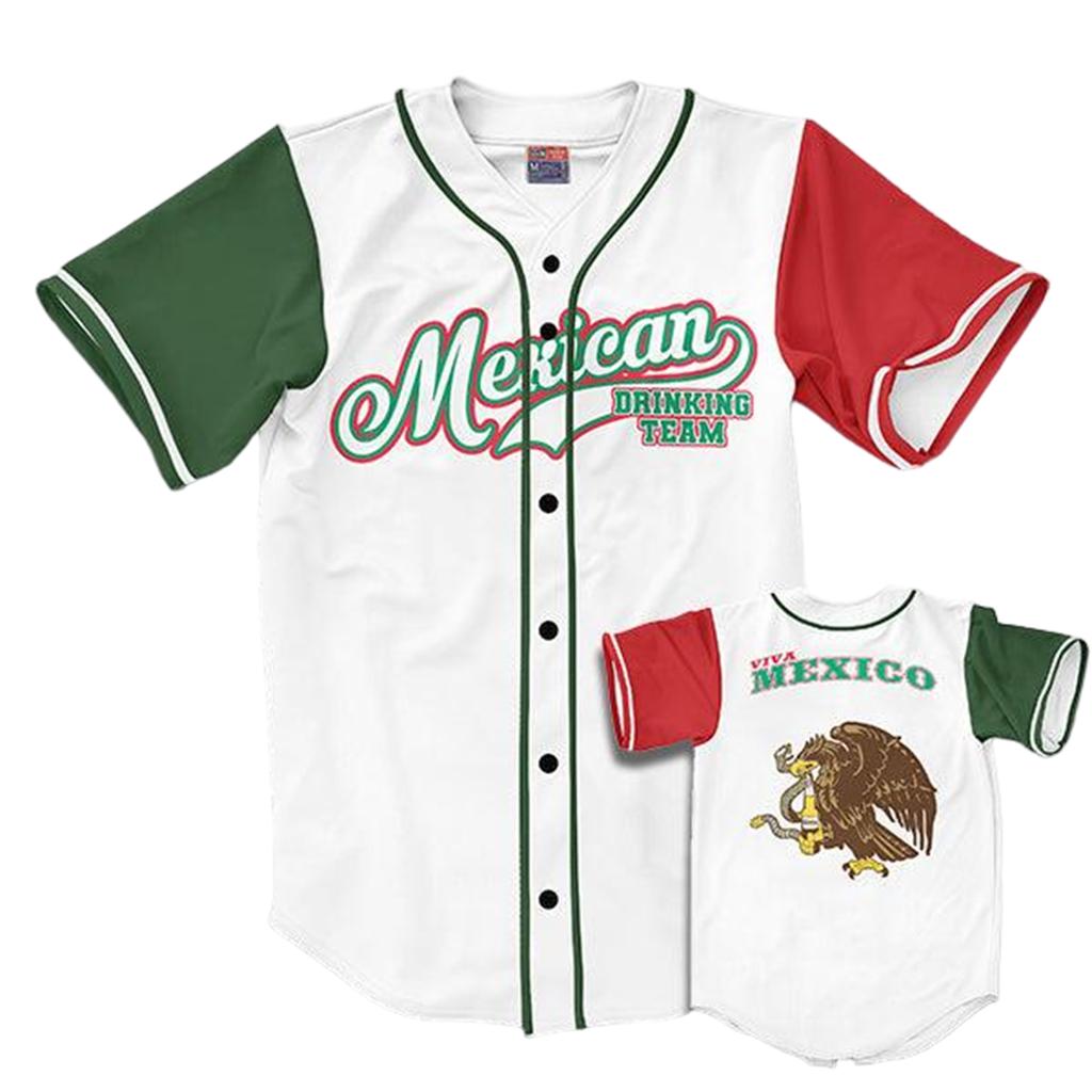 MEXICO Men's Casual Letter Print Short Sleeve T-Shirt for Everyday Wear