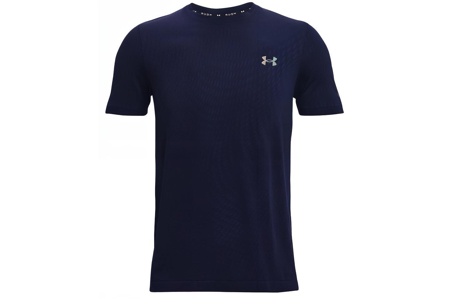 Under Armour RUSH T Shirt Men s Navy Blue 1366150-410 L