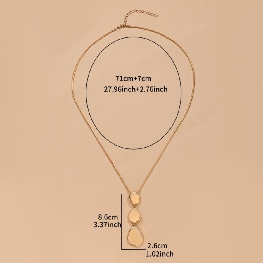 1pc of Fashionable and Exquisite Bohemian-style Irregular Teardrop Women's Pendant Long Necklace Sweater Chain, Suitable for Daily Wear by Women