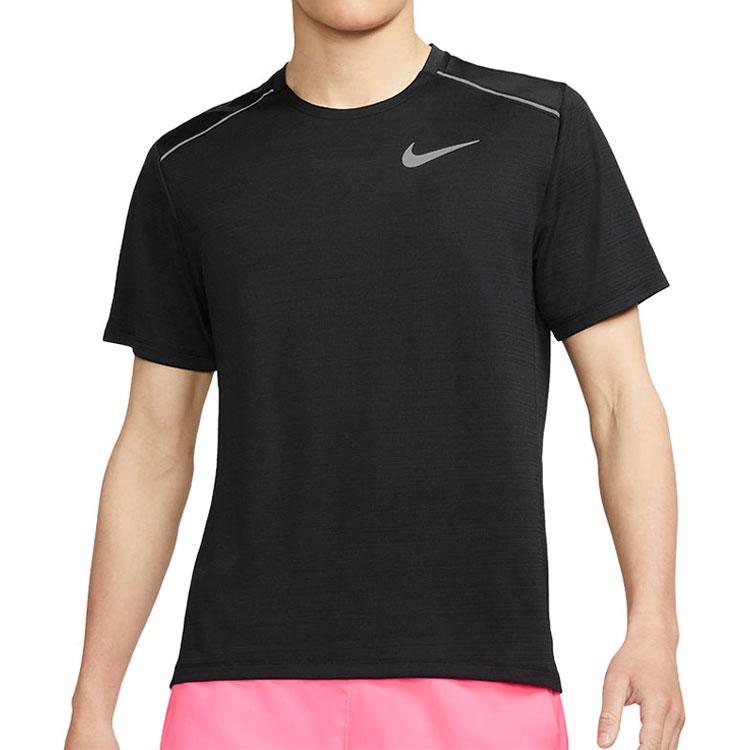 Nike Dri-Fit Quick-Dry Reflective Casual Running Short-Sleeve T-Shirt Men Tops Black CU0327-010