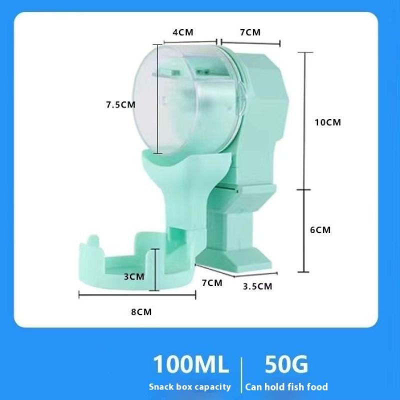 Automatic Turtle Feeder 100Ml/210Ml Large Capacity Smart Timing Turtle Two-Speed Adjustable Feeding Equipment Pet Supplies