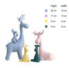 Reinfamilie-statue for hjemmedekor | Resin-figursett (Pakke med 4 stk.,)