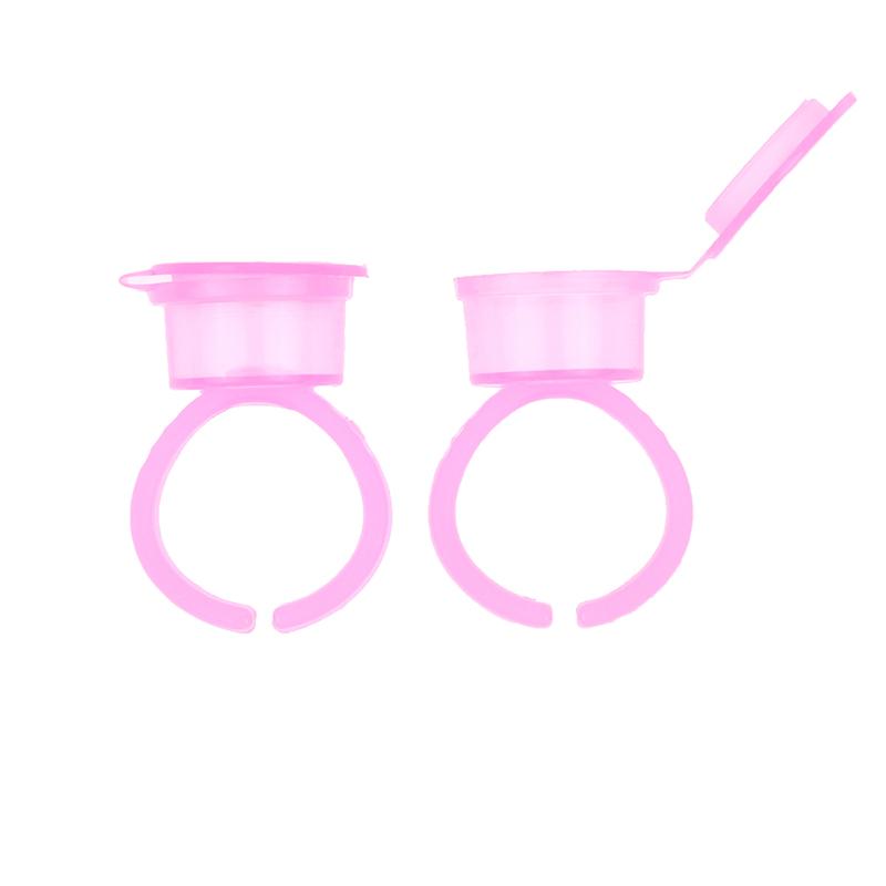 50Pcs Tattoo Pigment Ink Ring Cup Holder With Lid Cover Cap For Microblading