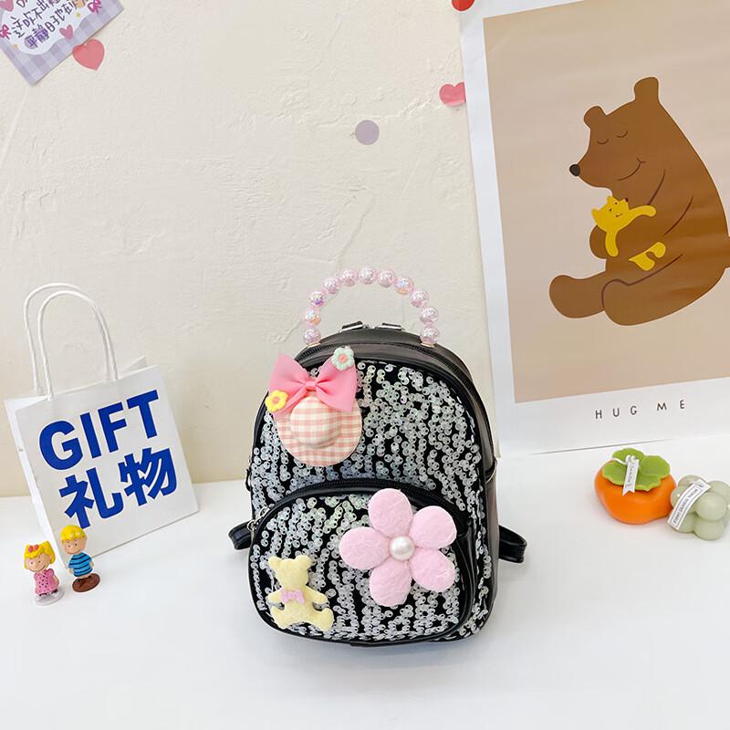 Fashion PU Sequin Butterfly Knot Backpack