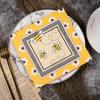 Bee Napkins, 20-pcs Yellow Black White Cartoon Bee & Flower Pattern Paper Napkins for Kids Birthday Party, Pure Wood Pulp, Naturalis