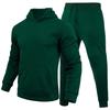 220g Men's European Casual Fleece Sweatshirt & Sweatpants Set