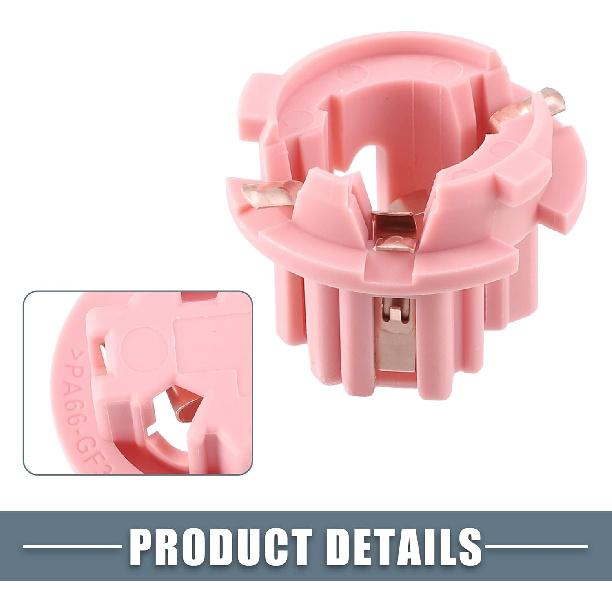 2 Pcs Rear Tail Light Lamp Bulb Socket No.A2108260082 for Mercedes-Benz E320 1996-2002 W210 for W220 S430 S500 2000-2006 Plastic Pink