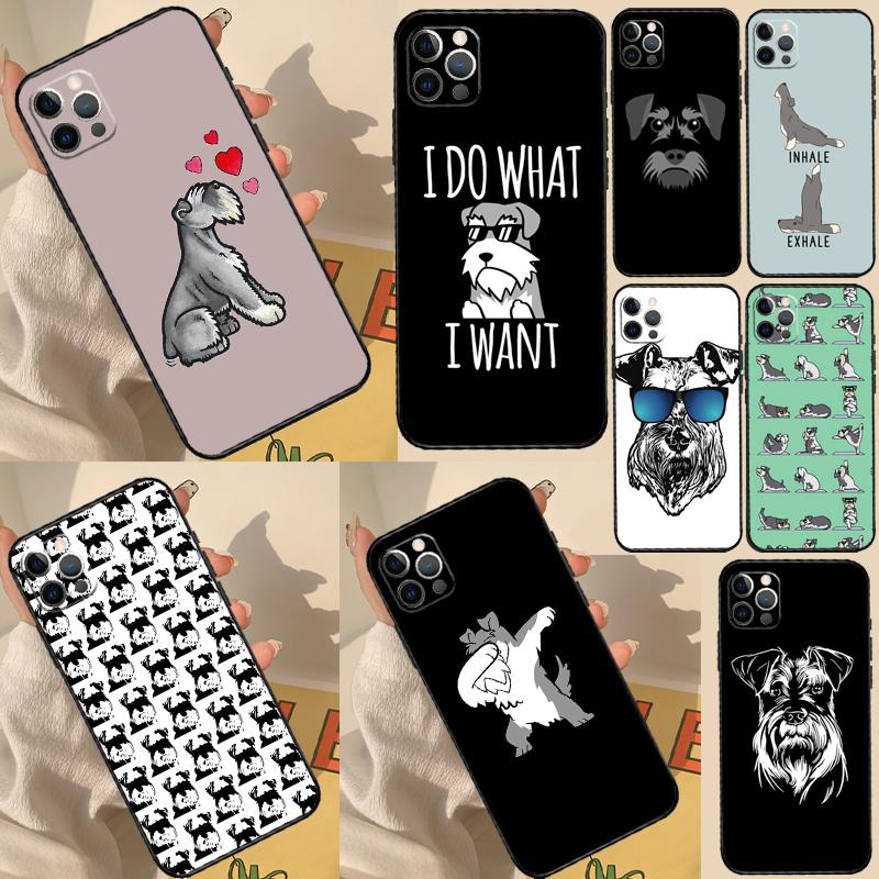 Cartoon Schnauzer Hund Für OPPO Reno 13 14 12 11 10 Pro 11F 12F 13F 14F 7 8 Lite 8T OPPO Find X5 X6 X8 X9 Pro Hülle