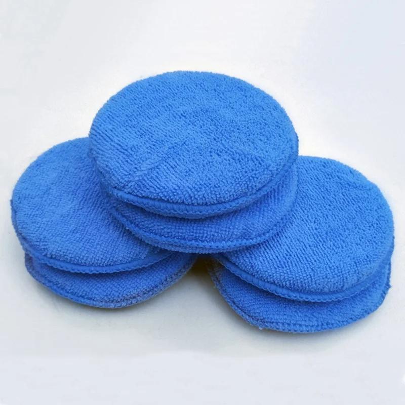 10Pcs Car Detailing Polishing Waxing Sponge Soft Microfiber Car Wax Applicator Pad Dust Remove Cleaning Car Cleaning Care Tool