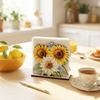 Flower Napkin Holder for Table Decor, Floral Paper Towel Holder, Freestanding Napkin Dispenser for Kitchen Dinner Restaurant Bar Decoration
