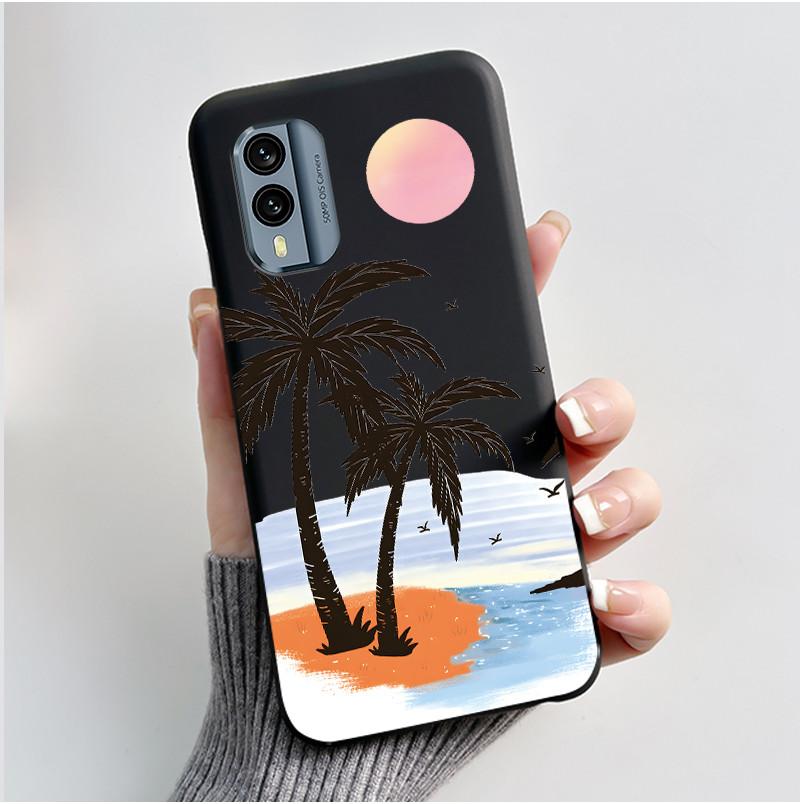 

Casing For Nokia X30 5G Case Aesthetic Fashion Cute Cat Astronaut Cartoon Black Silicone Soft Shockproof Phone Case Back Cover Nokia X30 5G