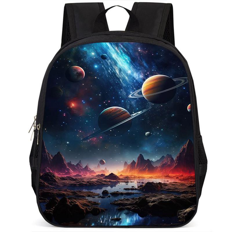 Spacious 15-inch Lightweight Oxford Cloth Backpack For Kids Unisex School Bag