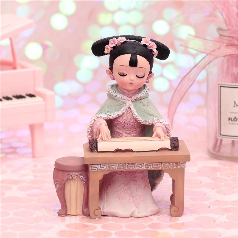 Ornamenti da scrivania con fanciulle cinesi retrò delle Quattro Bellezze - Regalo di compleanno creativo fatto a mano per amici e migliori amici
