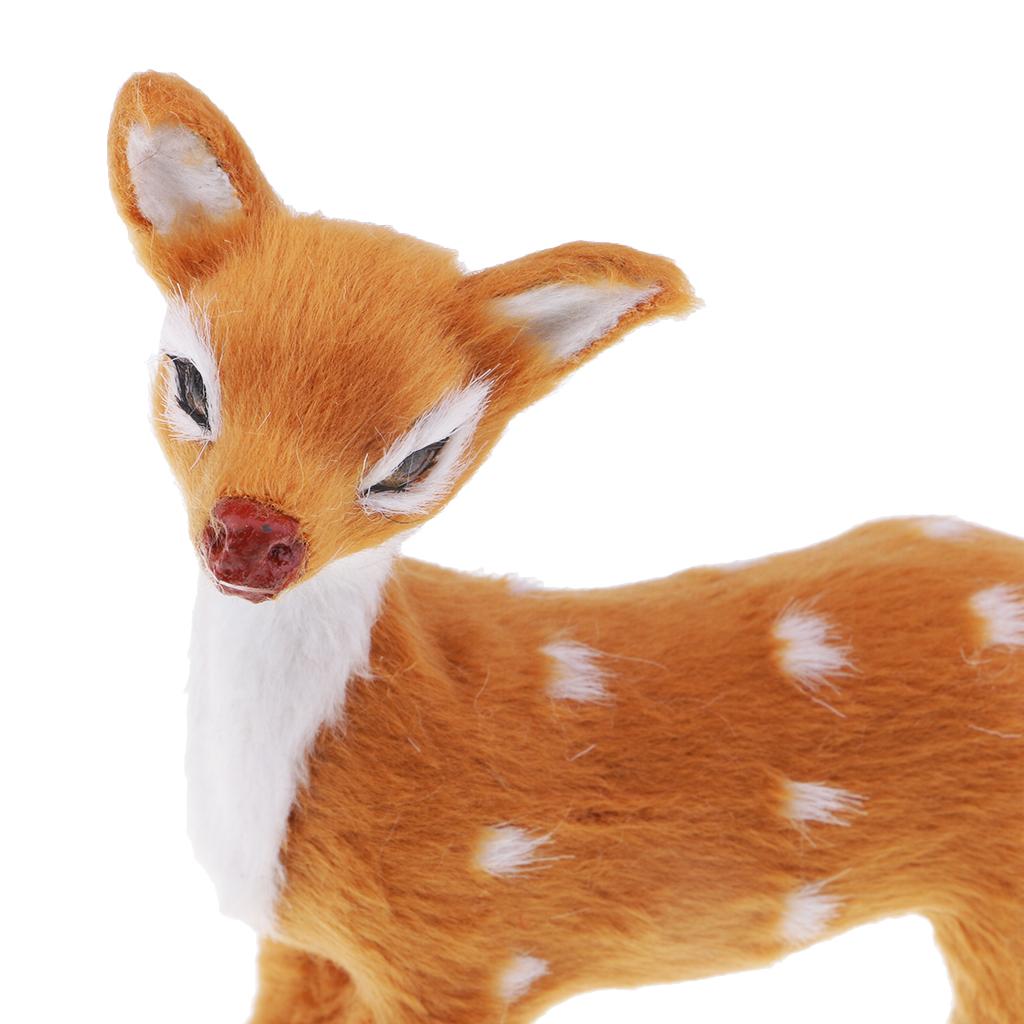 Simulation Plush Reindeer Deer Figure Toys Stuffed Animal Decoration