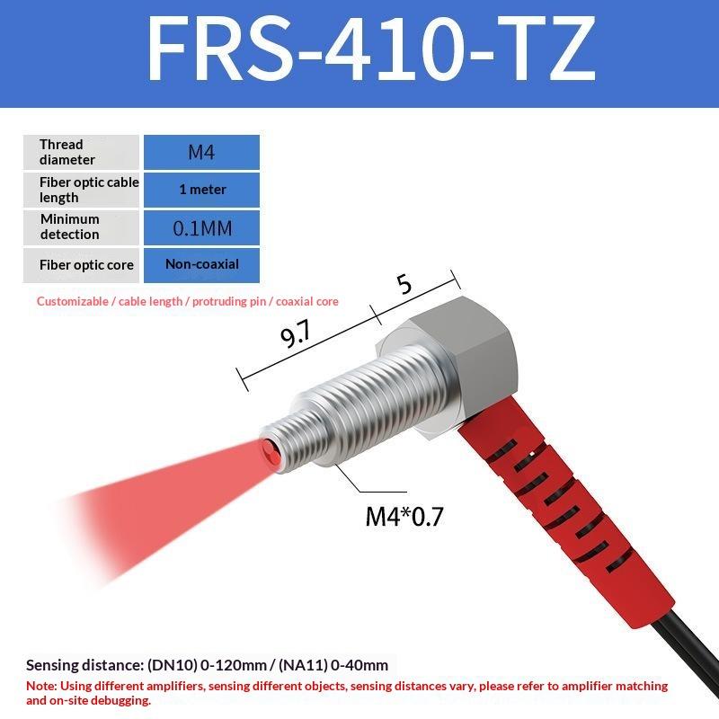 Fiber Optic Sensor Probe Diffuse Reflection M3-M6 1M Cable Wide Detection Range Photoelectric Switch for Long Distance Sensing