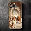 Renaissance Ästhetik Kunst Malerei Weiche Handyhülle für iPhone 16 16E 17 Air 15 Pro Max 14 Plus 13 Mini 11 12 7 Schwarze Hülle Rückseite