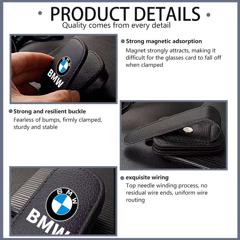 For BMW Multifunctional Car Sun Visor Glasses Holder Sunglasses Clip M Performance E36 E46 E60 E90 E91 E92 E93 F30 F20