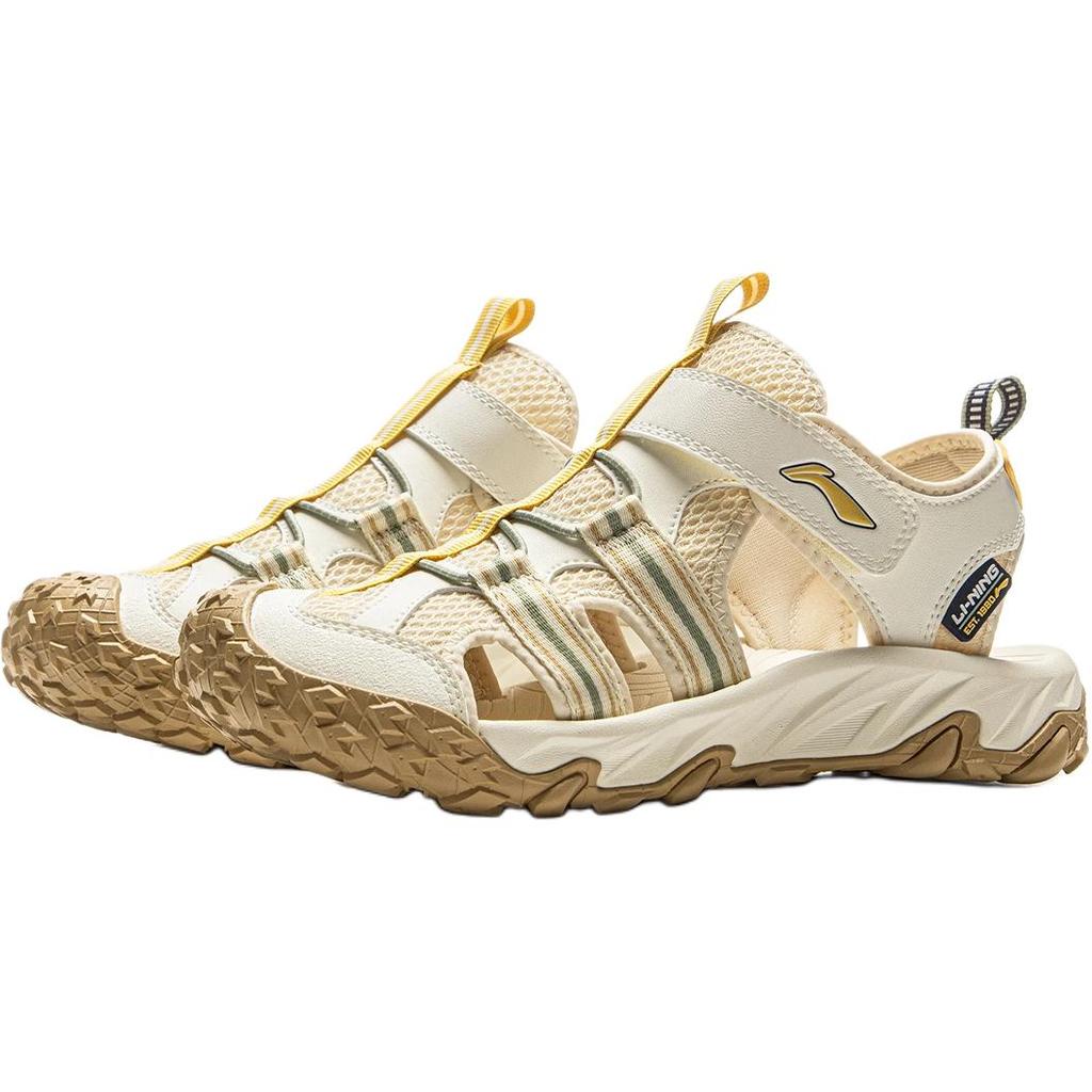 Li Ning Kids Comfortable Soft Non-Slip Wear-Resistant Low-Top Sandals Kids sandals Off-White YKUV014-5
