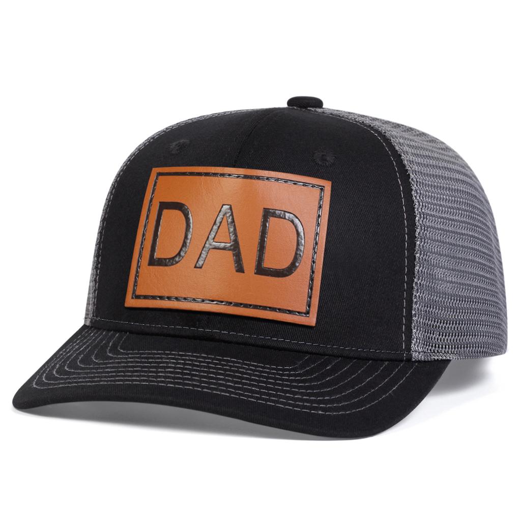 Unisex Brown Dad Leather Label Baseball Net Caps Spring And Summer Outdoor Adjustable Casual Hats Sunscreen Hat