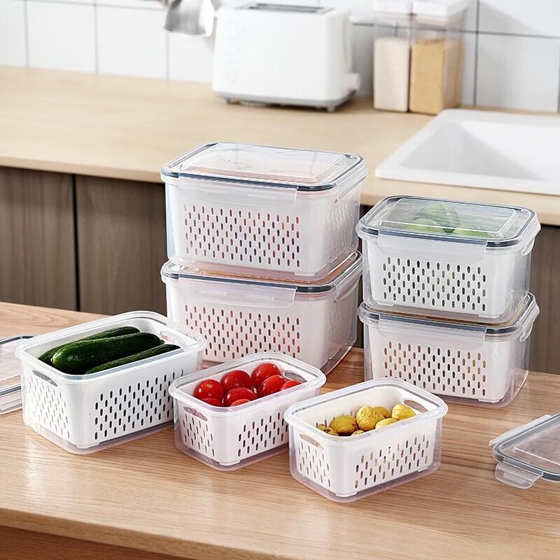 Three-piece Draining Food Storage Container Set