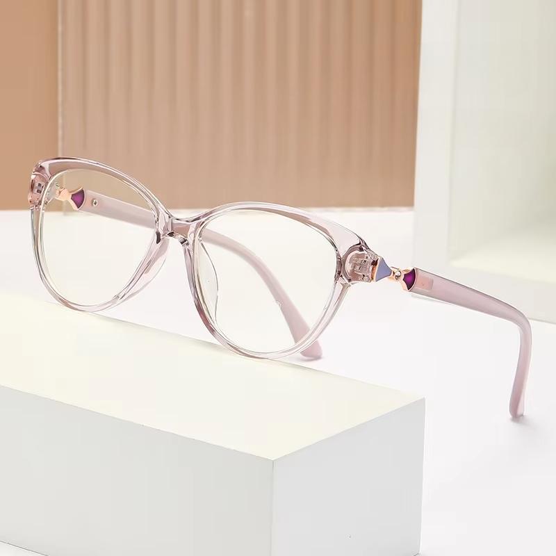 Ladies Cat Eye Fashion High-definition Anti Blue Light Reading Glasses Ultra Light Portable Presbyopic Eyeglasses