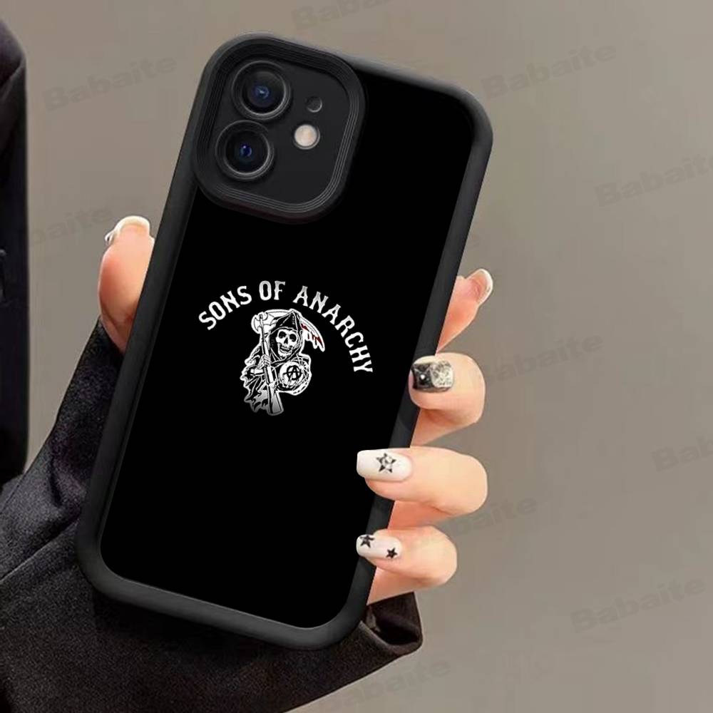 Custodia per Telefono TV Sons Of A-Anarchy per iPhone 17 16 15 14 13 11 12 Pro Max Plus Cover Posteriore Protettiva