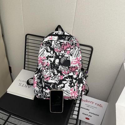 OGAR Trendy Graffiti Comic Backpack