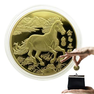 Commemorative Coin Collectible Keepsake 2026 Chinese Lunar New Year Of The Horse Memorial Coin for Men Boys Girls Youth Teens