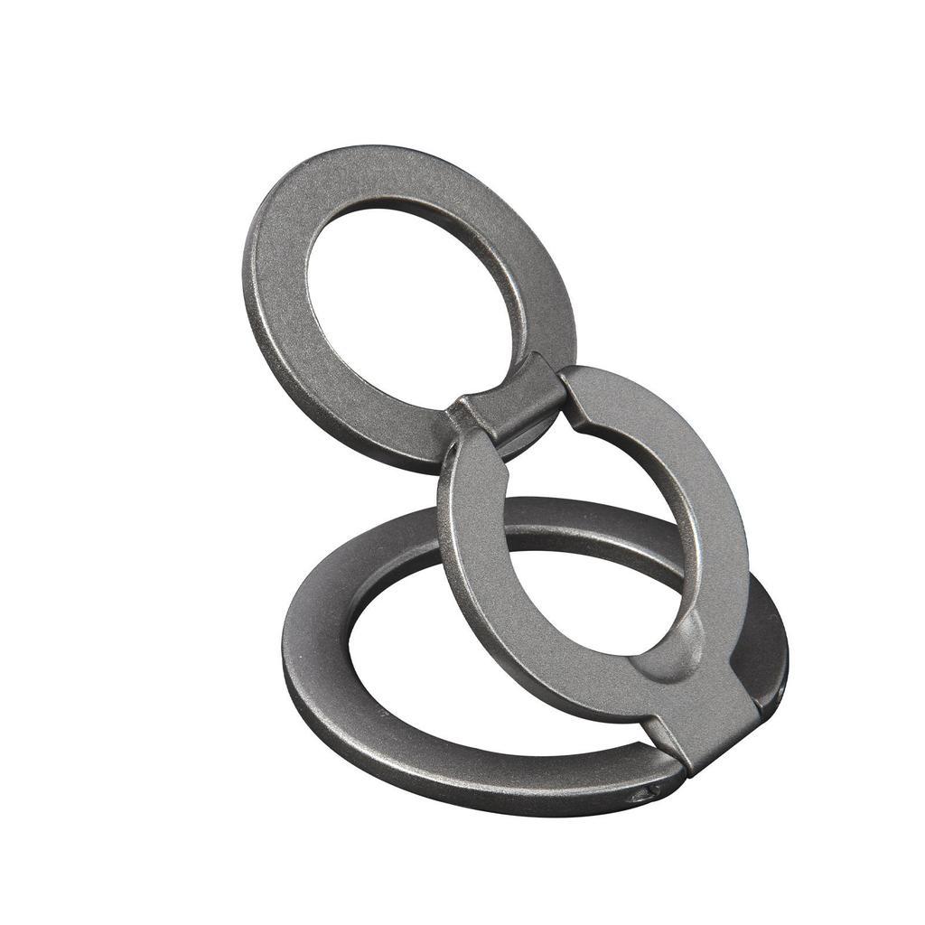 Magnetic Phone Holder and Case with Double Ring and Dual-Sided Metal Stand for Desktop and Car Mounting