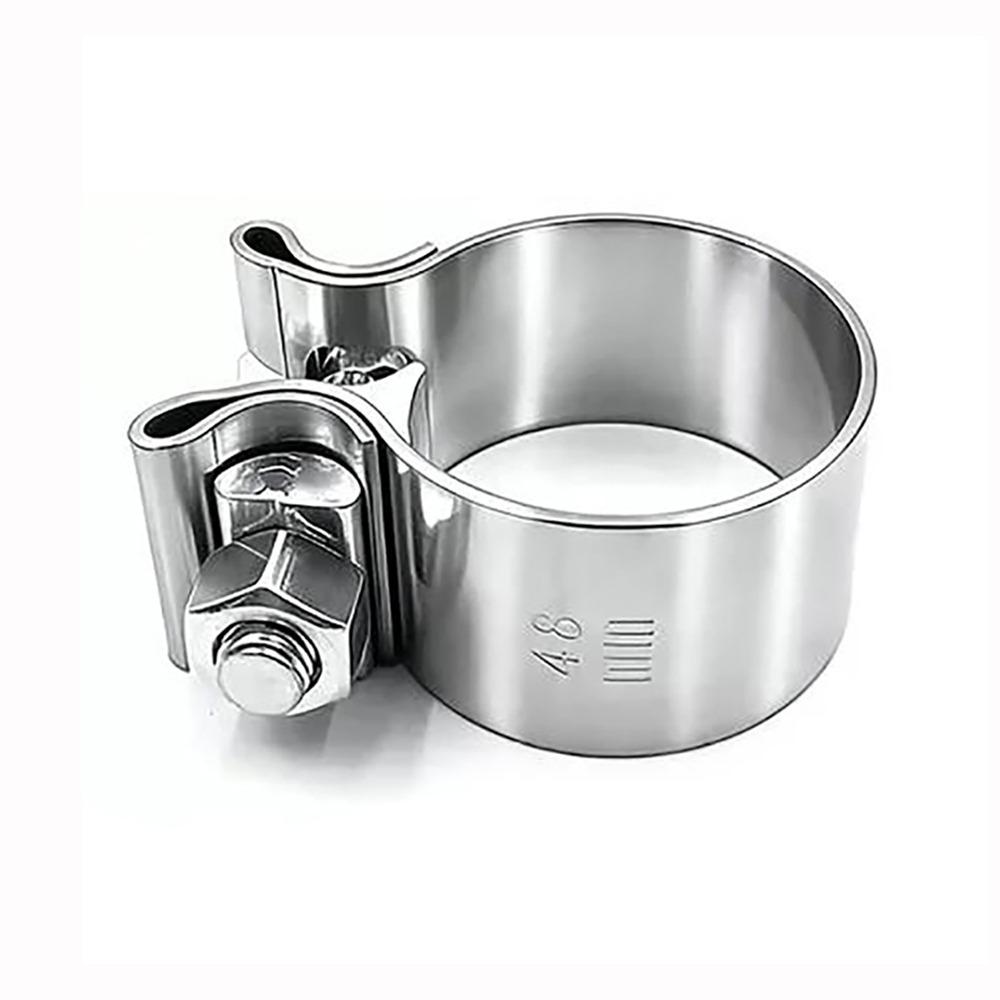 Stainless Steel Pipe Connection Hoop 40-76mm Steel Pipe Clamp Strong Hose Clamp