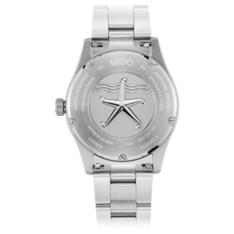 MIDO Navigator Series Wave Watch Automatic Mechanical Movement 200 Stainless Steel Case Stainless Steel Stainless Steel Strap M026.907.21.021.00