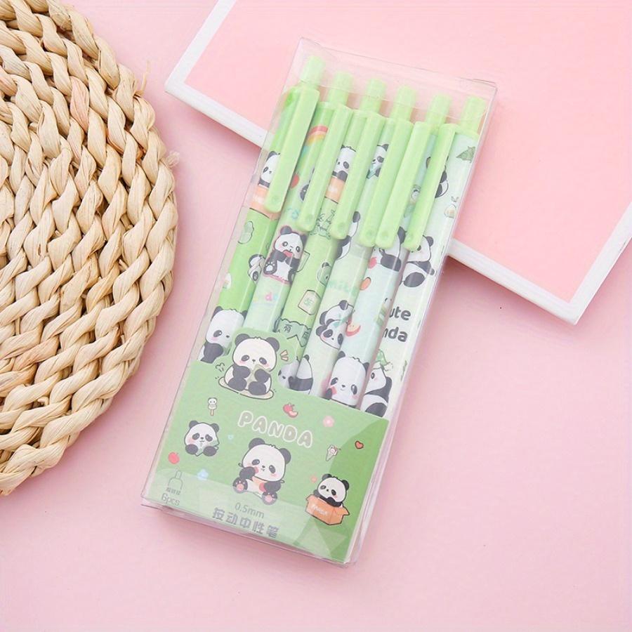 Înapoi la școală sezonul de 0,5 mm 6 pixuri de presă în cutie pentru învățare creativă stilou cu gel de presă de înaltă valoare Papetarie de birou drăguță stilou cu semnătură pe bază de apă