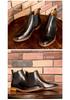 Autumn/Winter 2026 Men's Chelsea Slip-On Leather Boots: Top Grain Cowhide, Low Heel.