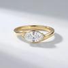 925 Sterling Silver Wave Shiny Marquise Zircon Ring for Women Anniversary Party Luxury High Quality Fine Jewelry Gifts