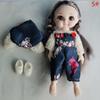 Muñeca Sonriente de 17 cm Colección Princesa Mini BJD Juguetes Traje de Vestido de Princesa Adorable Muñeca BJD Sonriente 1/12 Articulaciones Móviles Muñeca Niñas DIY Vestir