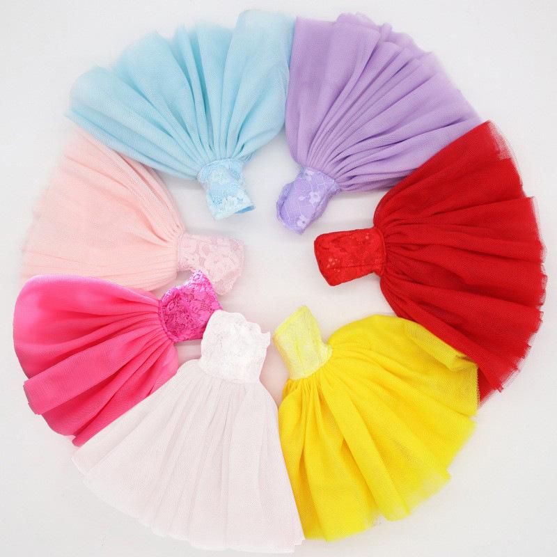 Multicolored Mini Mesh Skirt for 29cm Dolls - Babi Wedding Dress, Short Dress-Up Skirt for Toy Girls