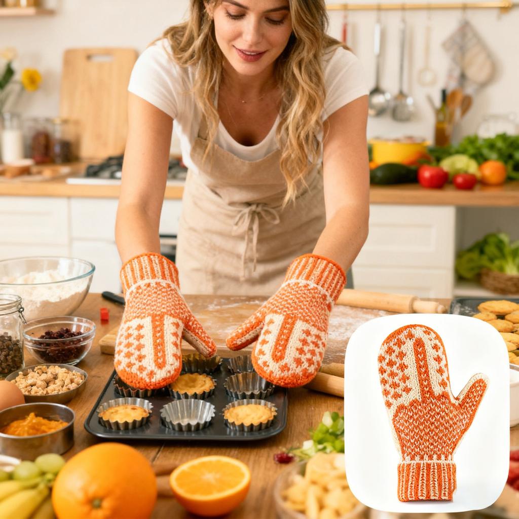 Comfortable Knitted Gloves, Hand-knitted, Warm Winter Gloves For Women.