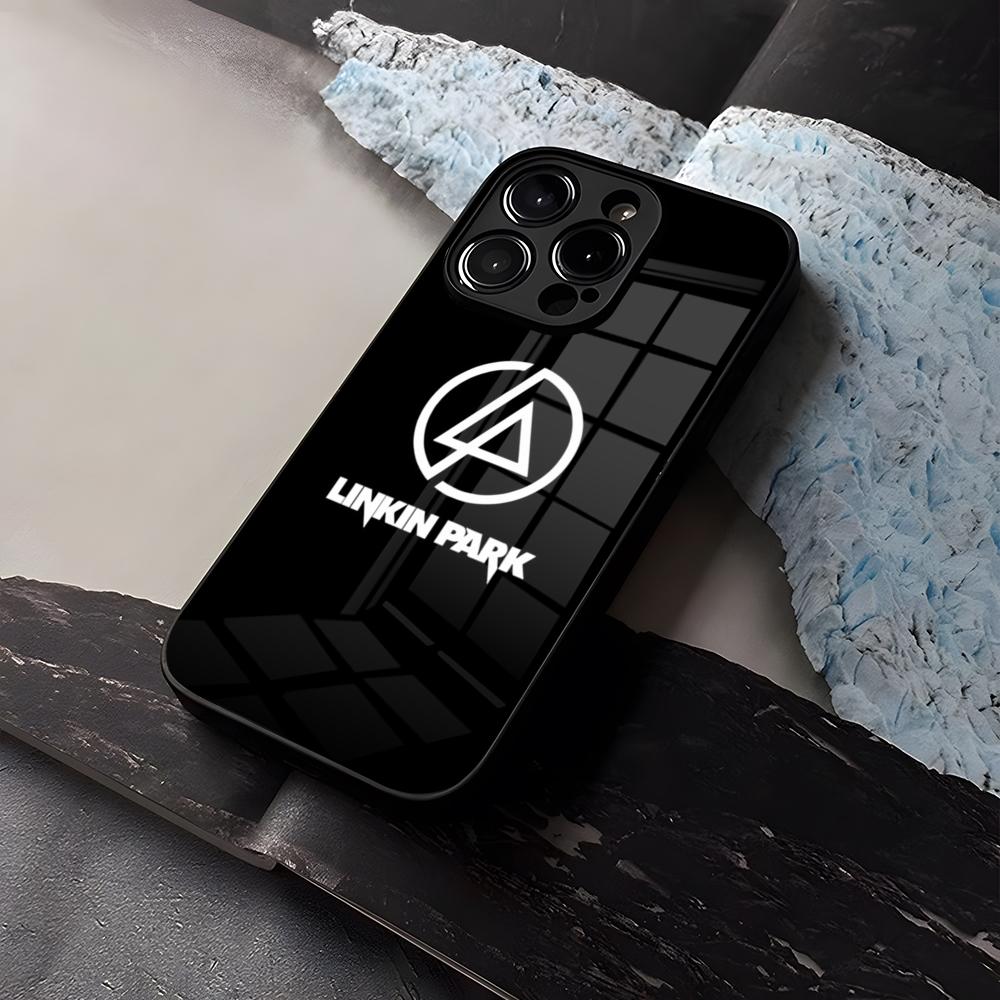 

L-LinkinS Rock P-Park Phone Case Tempered Glass For IPhone 16 13 14 12 15 11 Pro Max Plus Mini X XR SE2020 Coque iPhone 12 Pro